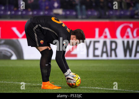 Florence, Italy. 25th Oct, 2015. Wojciech Szczesny (Roma) Football/Soccer : Italian 'Serie A' match between ACF Fiorentina 1-2 AS Roma at Stadio Artemio Franchi in Florence, Italy . © Maurizio Borsari/AFLO/Alamy Live News Stock Photo