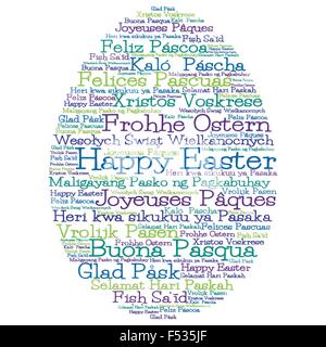 Word Easter egg in vector format. Stock Vector