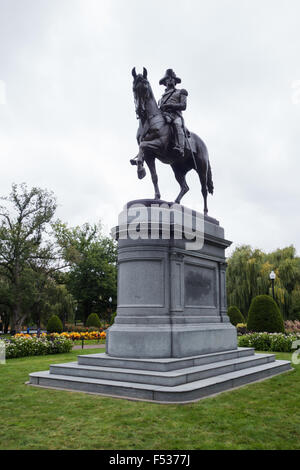 equestrian statue George Washington boston garden Stock Photo