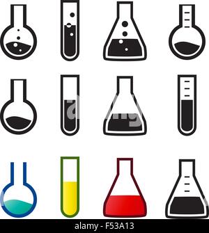 Chemical and lab icons, Vector illustration Stock Vector