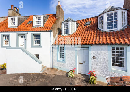 Traditional cottages in the fishing village of Pittenweem in the East Neuk of Fife, Scotland UK Stock Photo