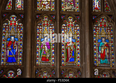 Stained Glass Windows Winchester Cathedral Stock Photo - Alamy