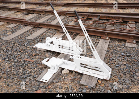 Old manual railroad switch Stock Photo: 121983296 - Alamy