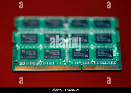 Computer RAM Memory Chips Stock Photo