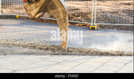 Excavator Ripping Asphalt Stock Photo: 89220485 - Alamy