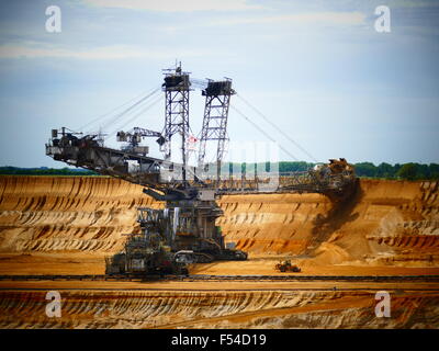 Europe Germany NRW Tagebau Garzweiler Surface Mining Open-Pit Mine Stock Photo