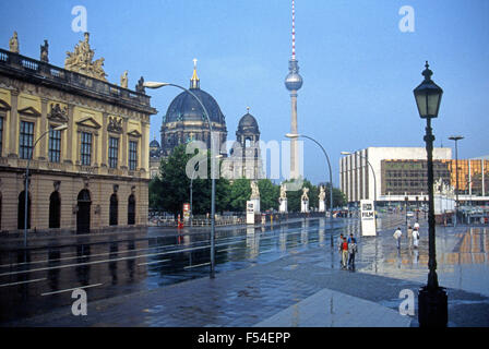 1985. The centre of East Berlin in the Cold War era Stock Photo