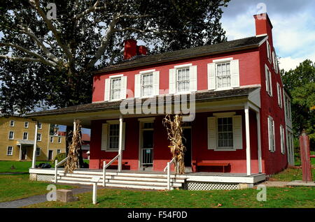 Lancaster, Pennsylvania:  Landis Valley House Hotel built in 1856 at the Landis Valley Vvillage & Farm Museum * Stock Photo