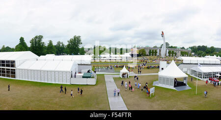 A panorama of the Goodwood Festival of Speed in the UK. Stock Photo
