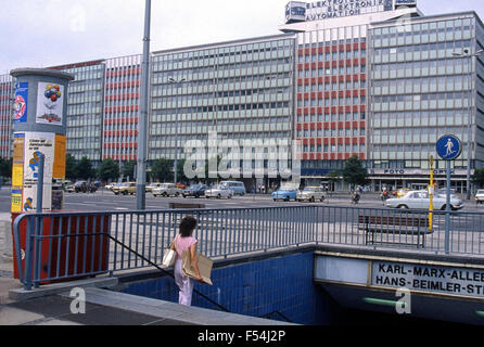 1985 Karl Marx Allee in East Berlin in  the DDR during the communist era