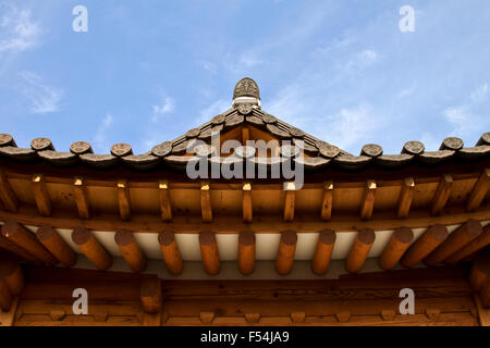 Seoul, Korean traditional architecture, sky, asian roof Stock Photo