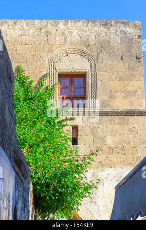 Greece trip 2015, Rhodos island, Lindos, typical greek house and apartments Stock Photo