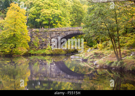 Autumn on the Afon Lledr near Betws-y-coed, North Wales, UK Stock Photo
