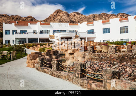 The Mercure Sol Dahab hotel on the Red Sea coast in Egypt. Stock Photo