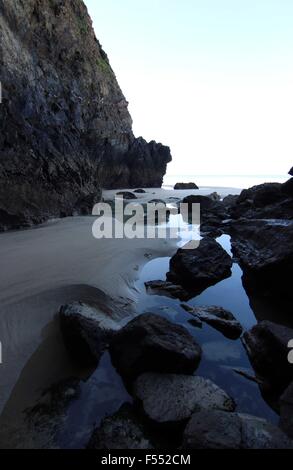 Whipsiderry Beach Cornwall Newquay Watergate Bay Stock Photo