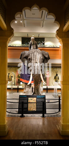 Elephant armour, this is the largest animal armour in the world and dates from about 1600. Stock Photo