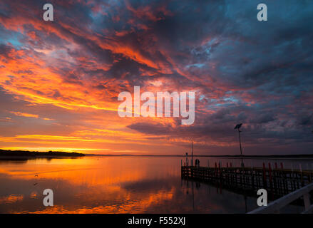 Sunrise Inverloch jetty Anderson Inlet Victoria Australia Stock Photo ...