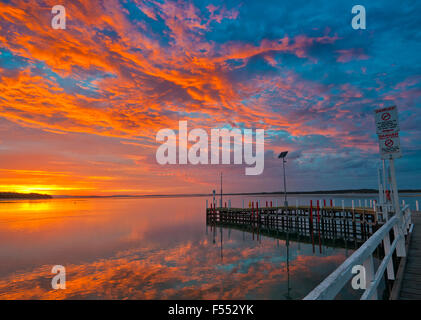 Sunrise Inverloch jetty Anderson Inlet Victoria Australia Stock Photo ...