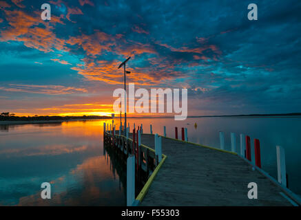 Sunrise Inverloch jetty Anderson Inlet Victoria Australia Stock Photo ...