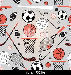 color graphic pattern sporting goods on a blue background Stock Vector