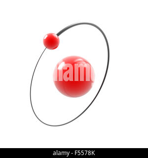 hydrogen atom 3d illustration isolated on white Stock Photo