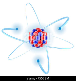 atom 3d isolated illustration Stock Photo