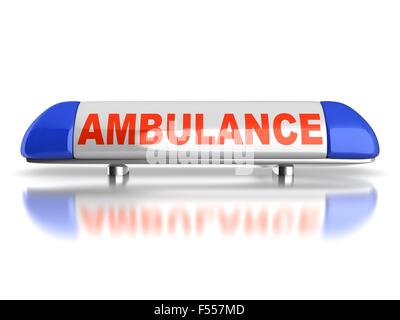 ambulance emergency light 3d illustration Stock Photo