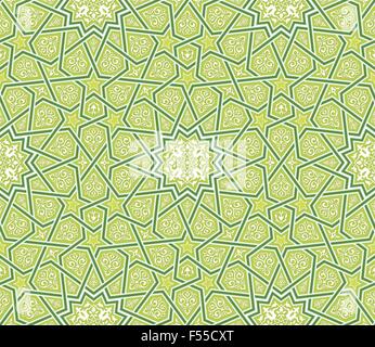 Islamic Star Ornament Green Background, Vector Illustration Stock ...