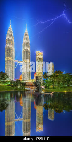 Kuala Lumpur night Scenery in the park, Malaysia. Stock Photo