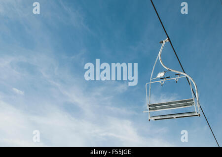 Empty cable carts at Faraya skiing resort Kesrwan district Lebanon Stock Photo