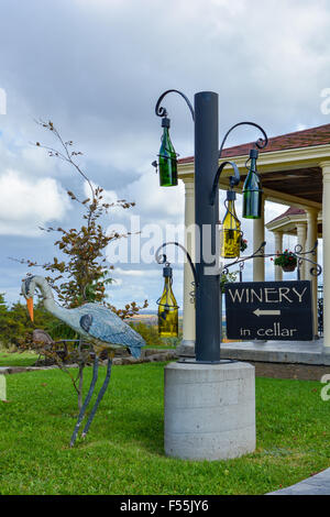 DIY lamp at winery Stock Photo