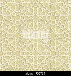 Islamic Star Gold Pattern, Vector Illustration Stock Vector