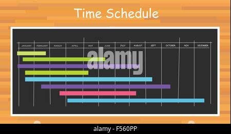 project timeline schedule Stock Vector