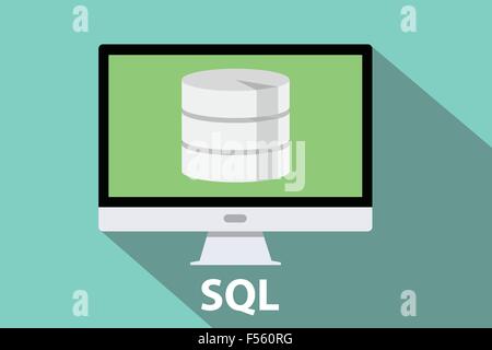 sql database computer Stock Vector