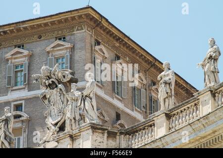 View at Pope's Office, St. Peter's Basilica, Vatican Stock Photo