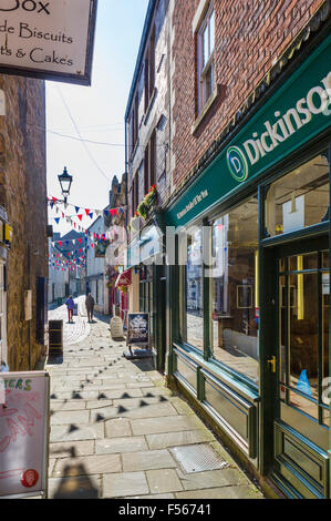 Shops in the town centre, Hexham, Northumberland, England, UK Stock Photo