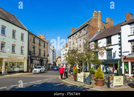 Market Place in the town centre, Hexham, Northumberland, England, UK Stock Photo
