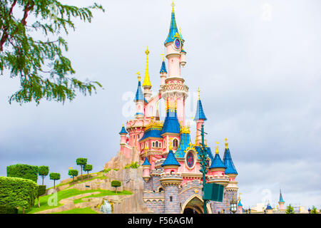 Wonderful magic castle princess at Disneyland Stock Photo