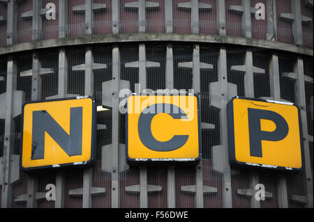 NCP (national car parks) car park sign logo. Stock Photo