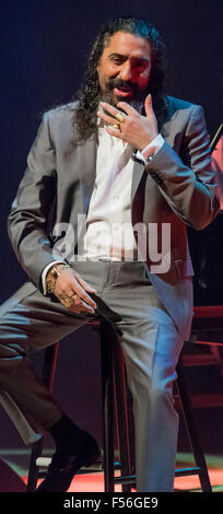 Malmo, Sweden. 28th Oct, 2015. Diego el Cigala (1) Diego el Cigala, the famous flamenco singer sings during his first ever concert in Malmo. Credit:  Tommy Lindholm/Pacific Press/Alamy Live News Stock Photo