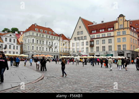 Old Town Square in Tallin, Estonia Stock Photo