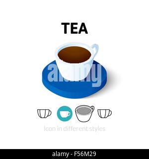 Tea icon in different style Stock Vector