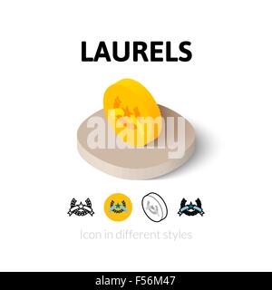Laurels icon in different style Stock Vector