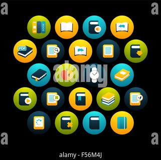 Flat icons set 21 Stock Vector