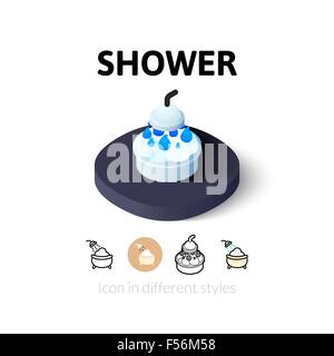 Shower icon in different style Stock Vector