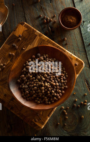 Raw Organic Brown Allspice Ready to Use Stock Photo