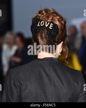 Actress Helena Bonham Carter launches 'BFI LOVE' with a screening of her film 'A Room With A View' at The British Museum, London, as part of an open-air cinema preview weekend ahead of the Season at The BFI Southbank which runs from October to December 20 Stock Photo