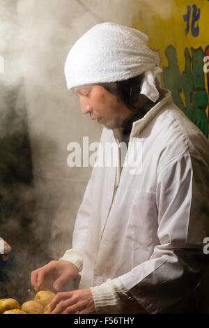 Man Preparing Food Japanese Fast Food Place Kyoto Stock Photo Alamy