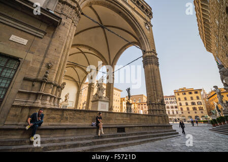 Palazzo Vecchio or Palazzo della Signoria, Florence, Tuscany, Italy, EU, Europe. Stock Photo