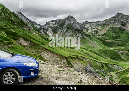Amazing landscape at the Pyrenees mountains in Spain Stock Photo